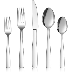 Vesteel 18/10 Stainless Steel Silverware Set, 60-Piece Fancy Flatware Cutlery Set for 12